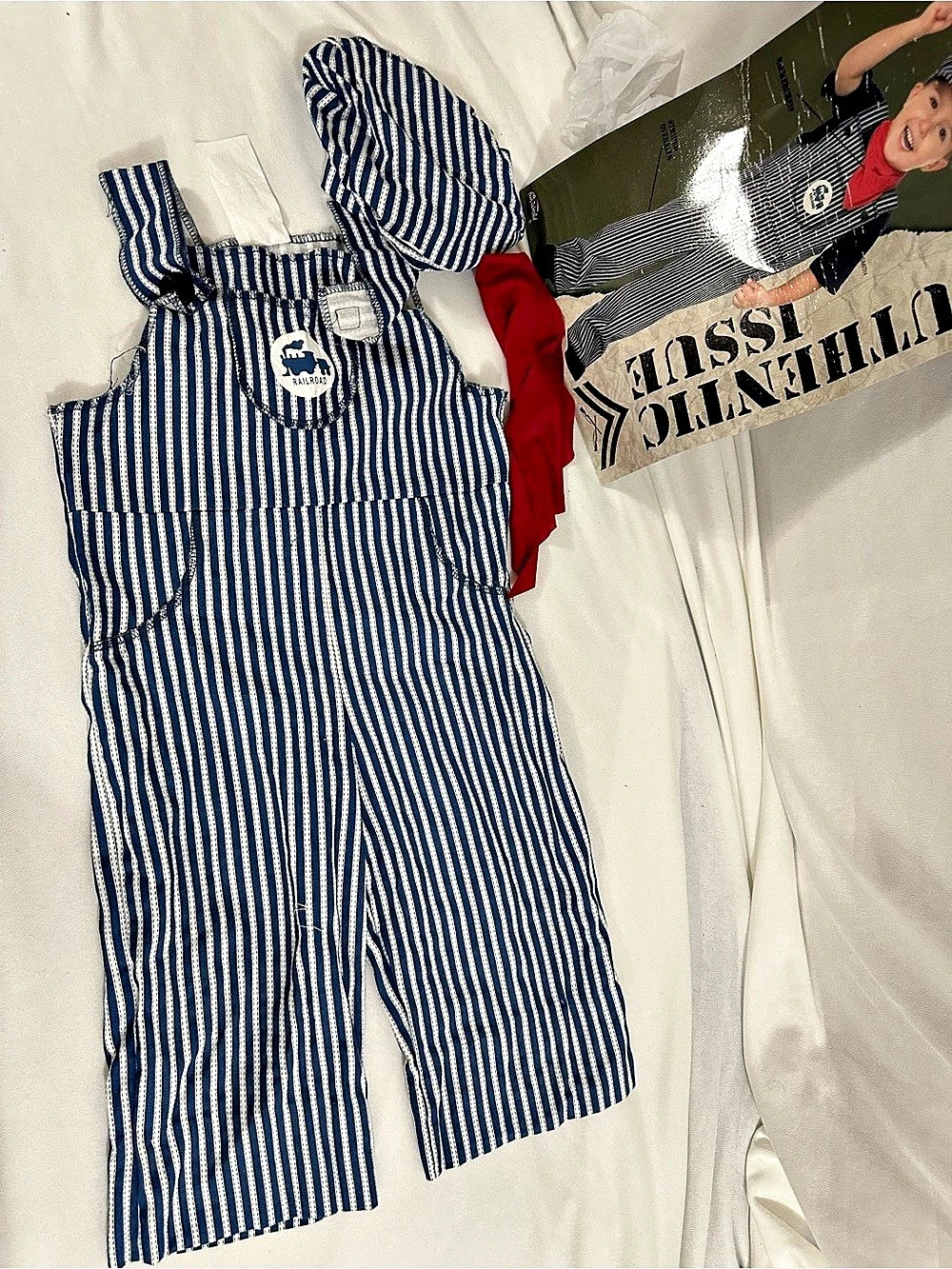 Fun World Train Engineer Toddler Costume Boys 2T Blue & White